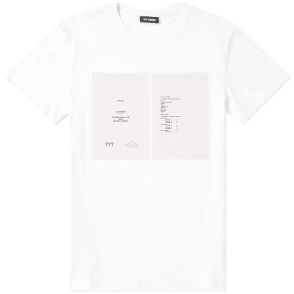 RAF SIMONS DRUGS COVER TEE - Picture 1 of 2